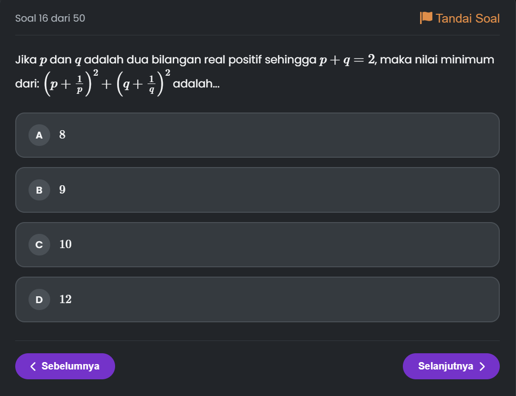 Bocoran Soal 3 - Aljabar